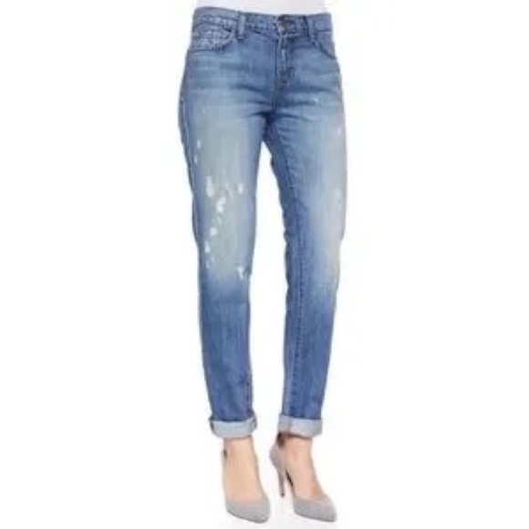 Jbrand Boyfriend "Jake" Broken (Distressed) Jeans Size 26 - Picture 1 of 10
